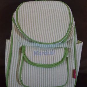 Seersucker mini backpack